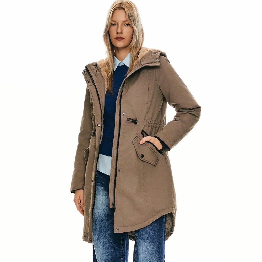 Orolay Women's Tan Lined Parka